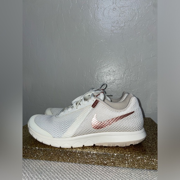 🎉HP🎉New! Nike Flex Experience Run 6 Athletic Sneakers Womens 8.5M✨Cream/RGold - Picture 5 of 11